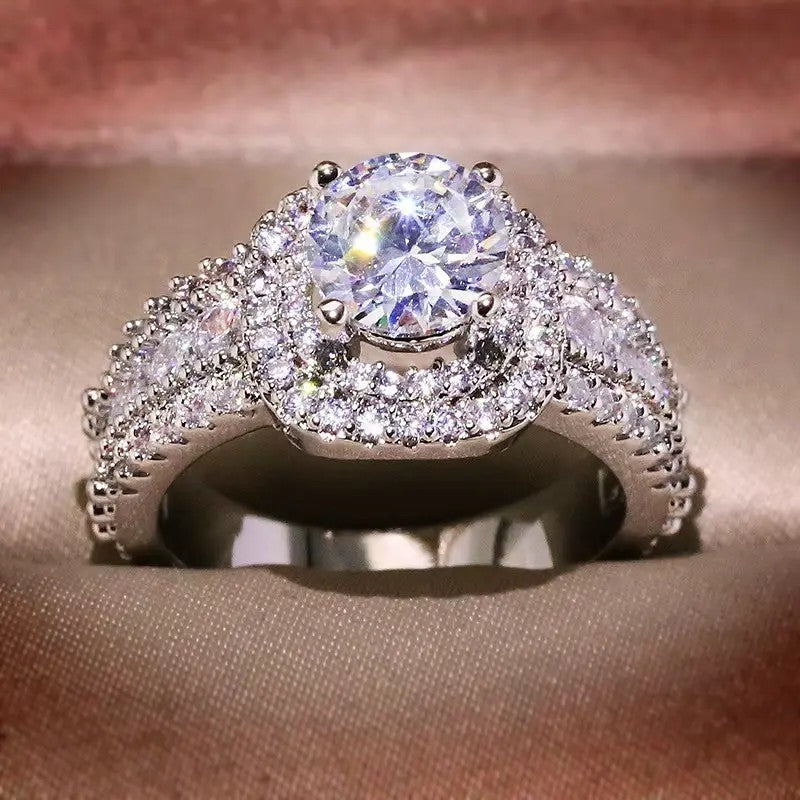 Cushion Halo Statement Ring