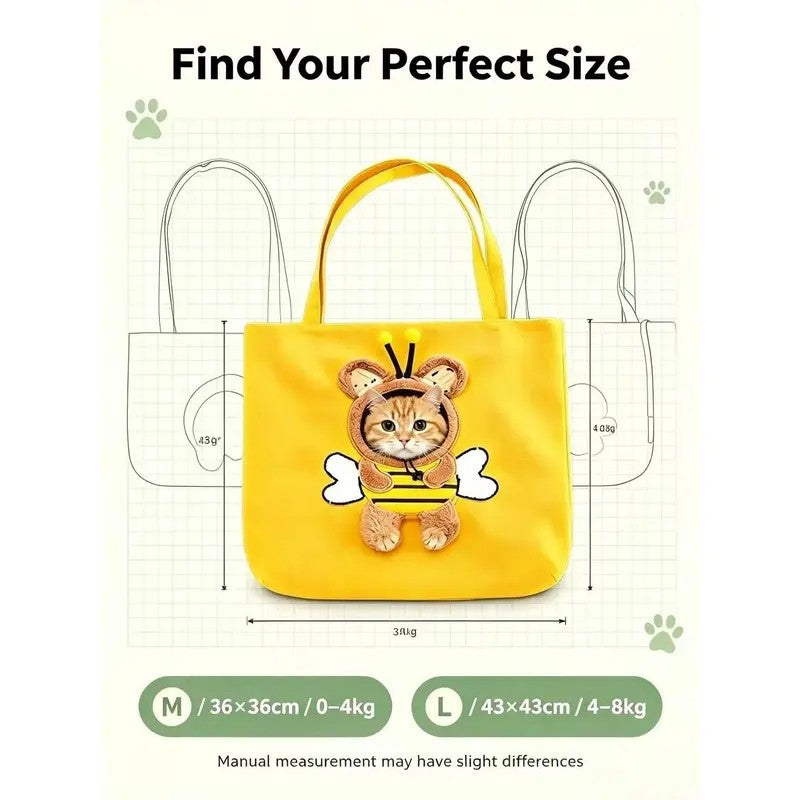 Plush Dinosaur Pet Tote Bag