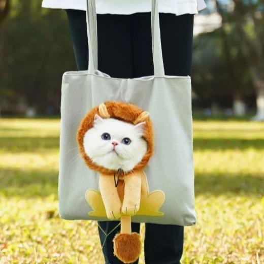 Plush Dinosaur Pet Tote Bag