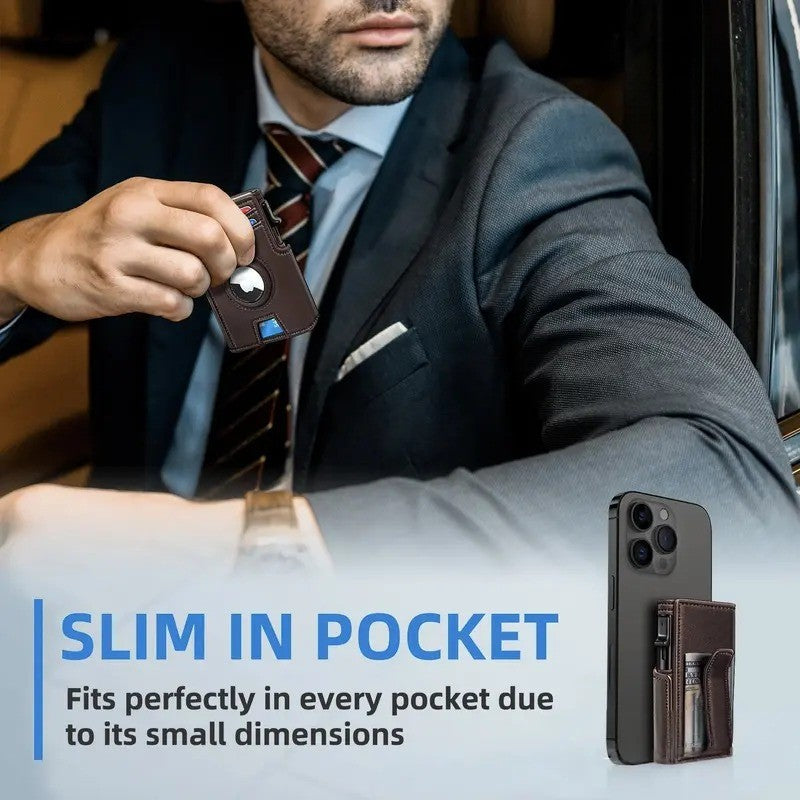 Leather Pop-Up Card Wallet