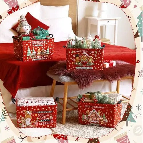 Gingerbread Holiday Storage Basket