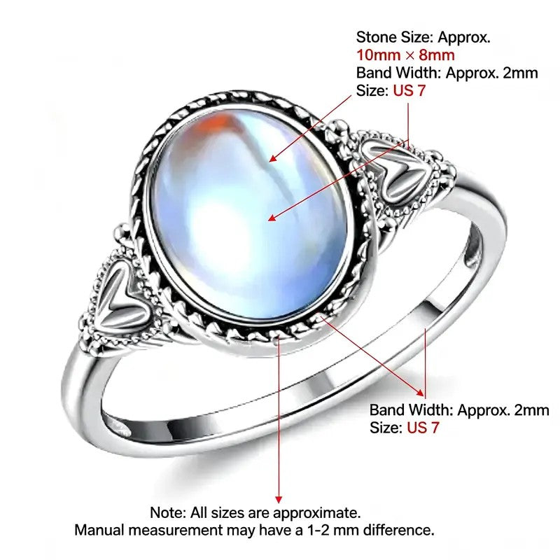 Oval Moonstone Statement Ring