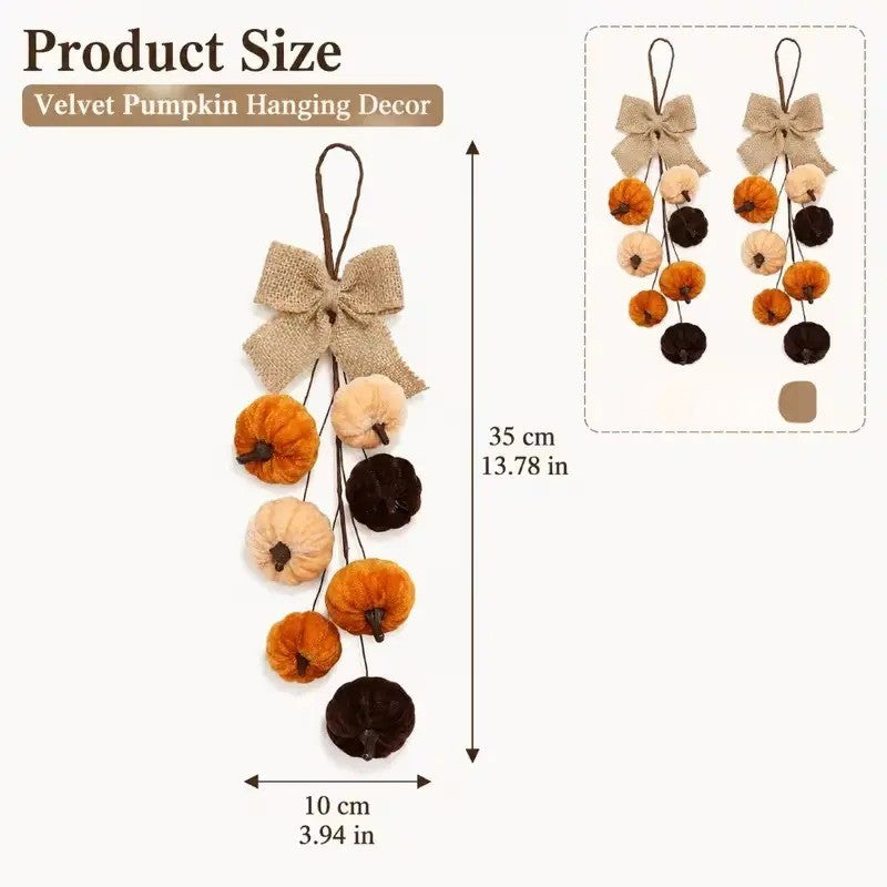 2pc Rustic Pumpkin Wall Hanging