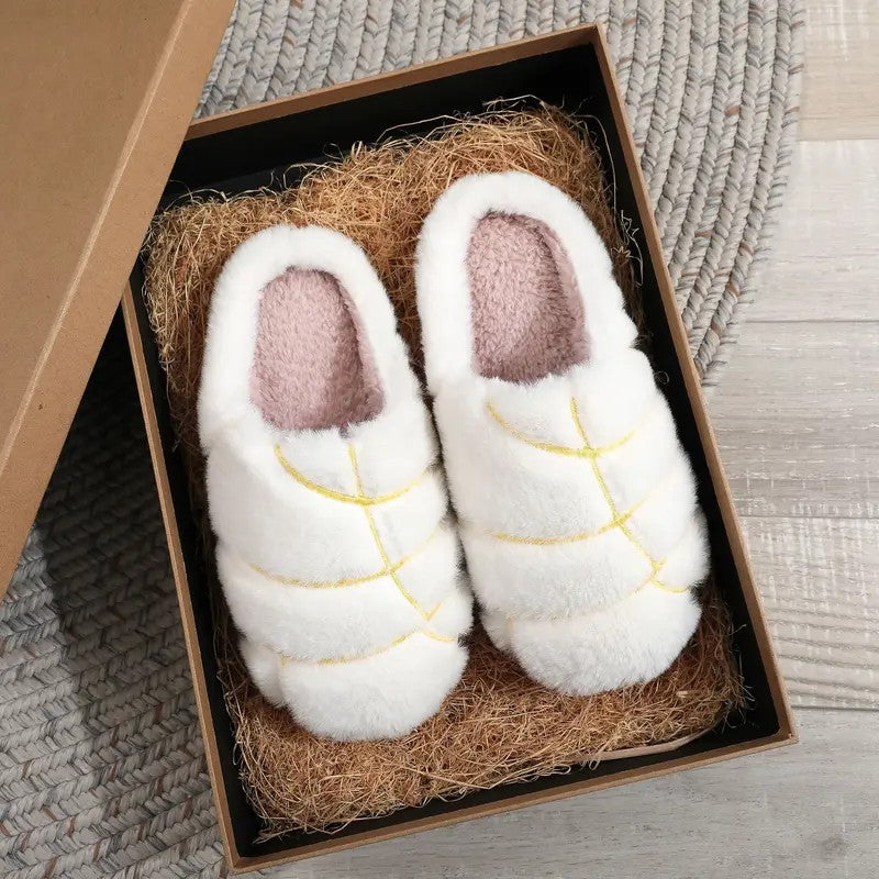 Quilted Plush Slippers
