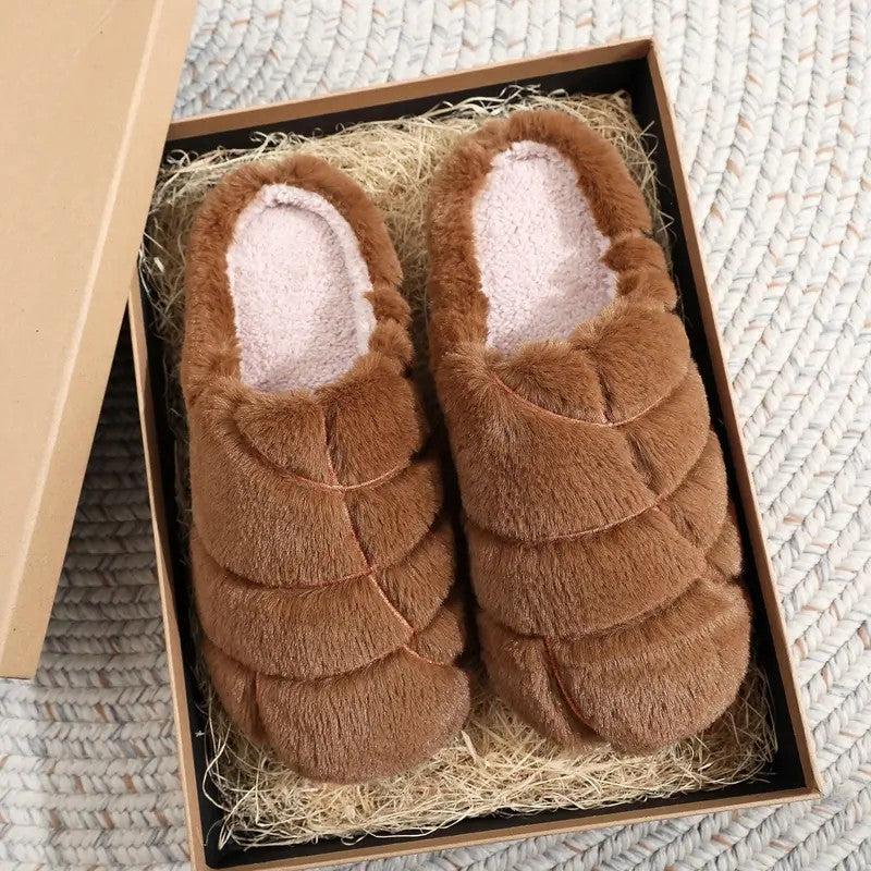 Quilted Plush Slippers