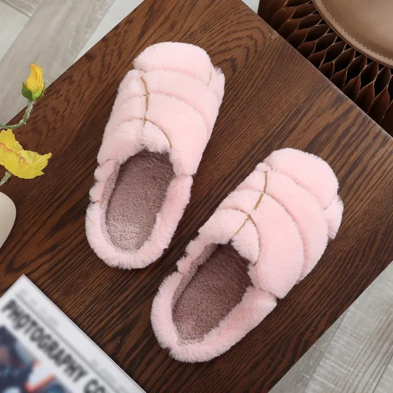 Quilted Plush Slippers