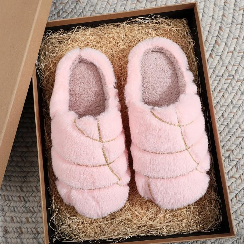 Quilted Plush Slippers