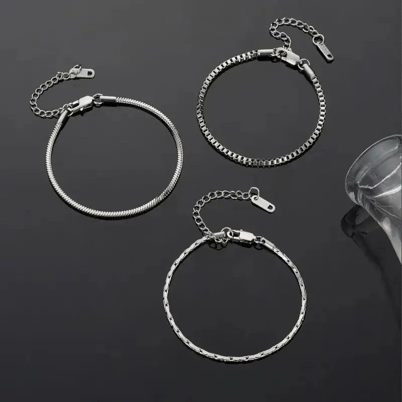Mixed Chain Link Bracelet Set