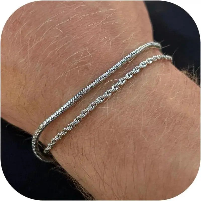 Mixed Chain Link Bracelet Set