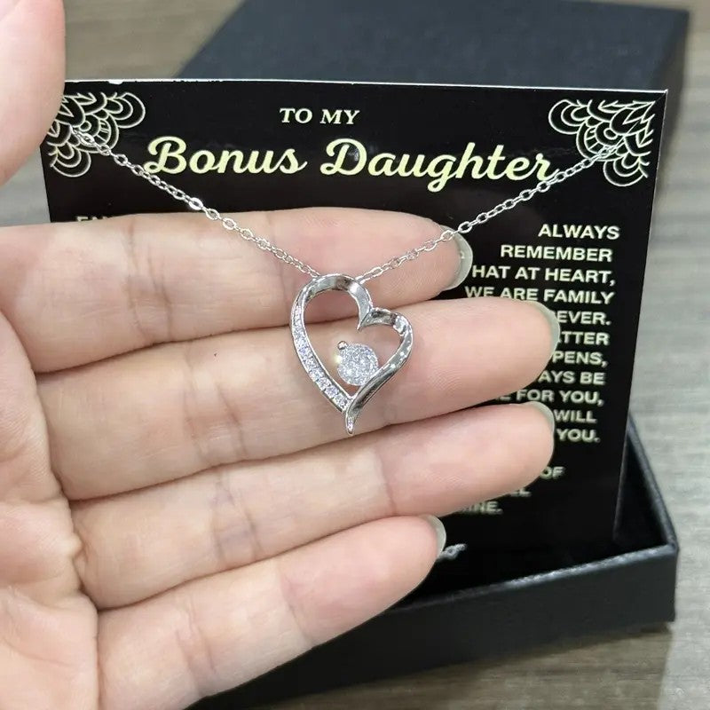 Crystal Swirl Heart Pendant Necklace