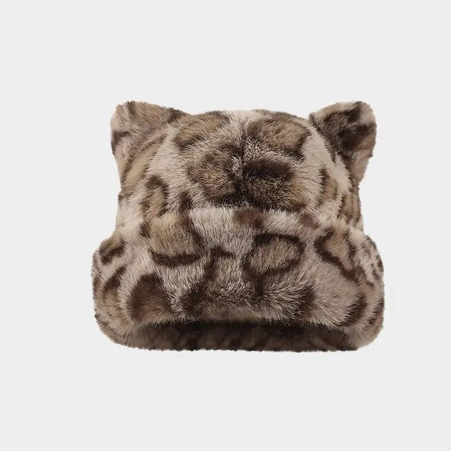 Leopard Cat Ear Beanie