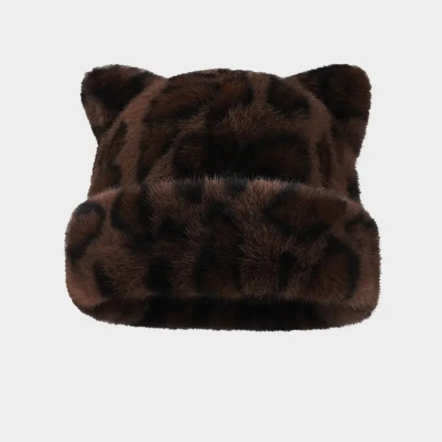 Leopard Cat Ear Beanie