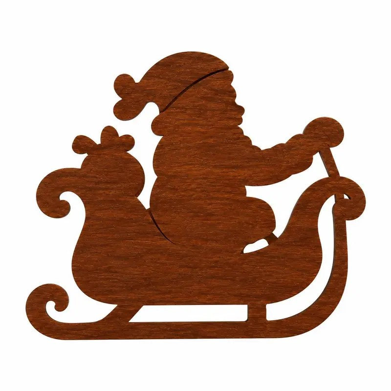 Santa Sleigh & Reindeer LED Wall Decor