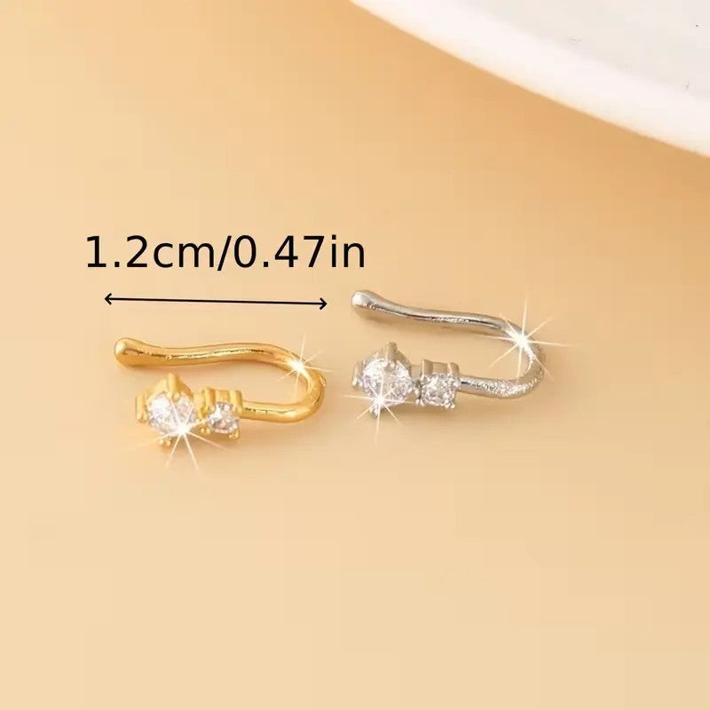 Crystal U-Shaped Nose Cuff Set
