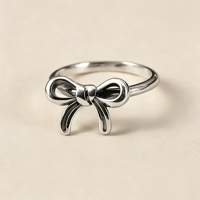 Antiqued Bow Statement Ring