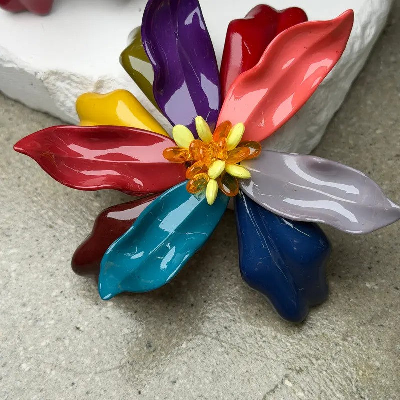 Glossy Flower Stud Earrings