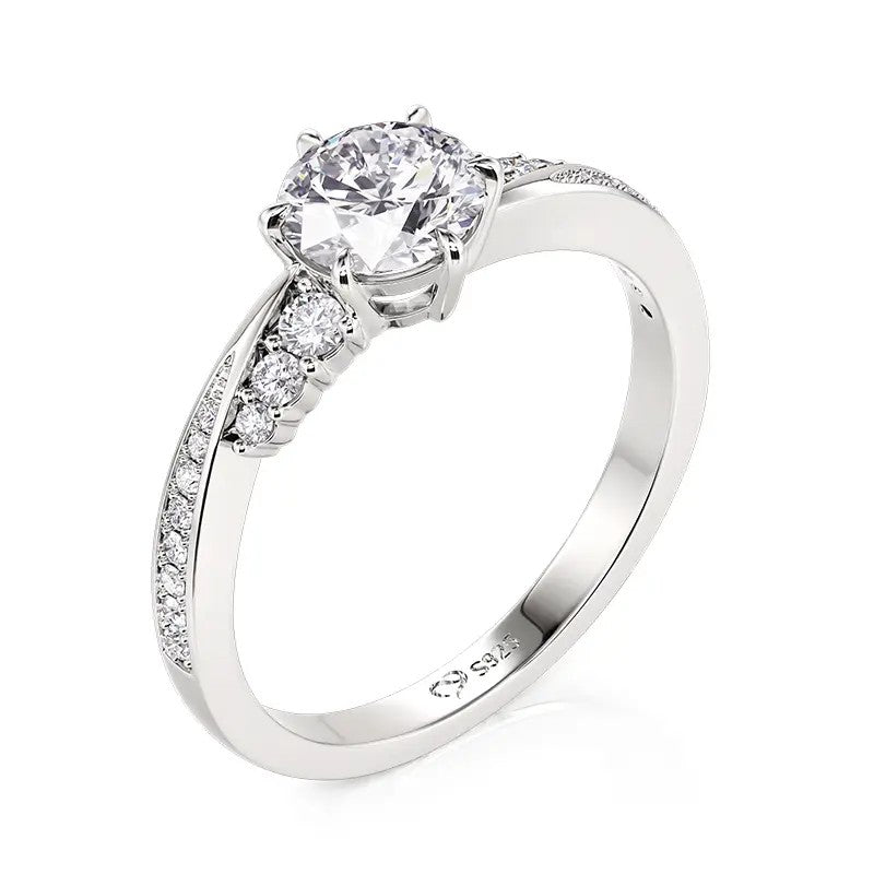 Round Crystal Bypass Ring