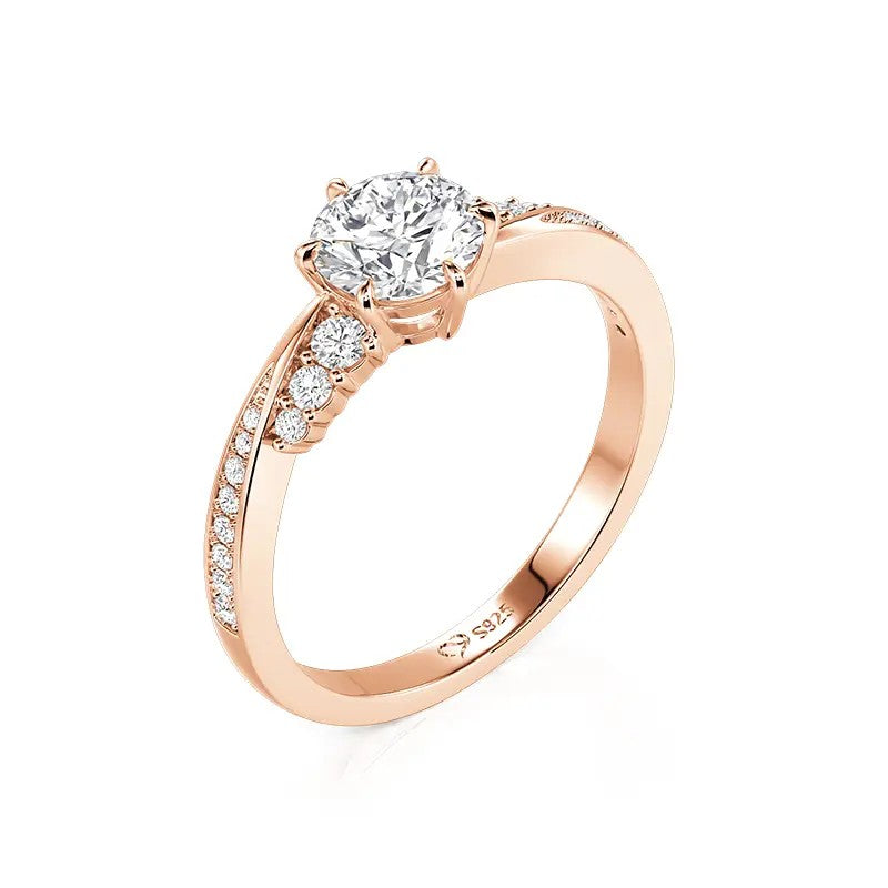 Round Crystal Bypass Ring