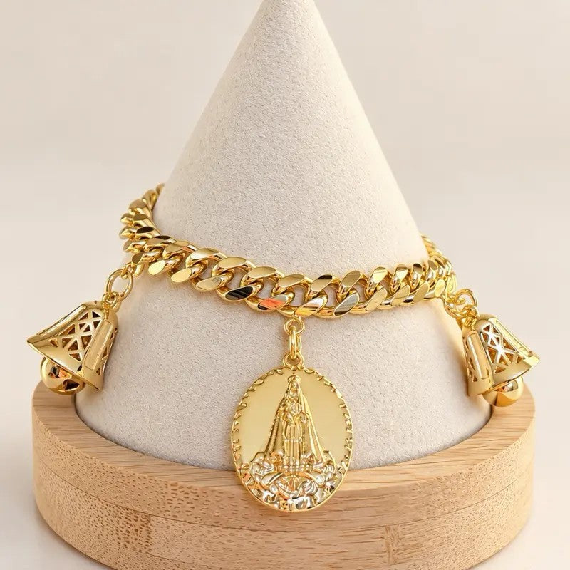 Faith Charm Link Bracelet