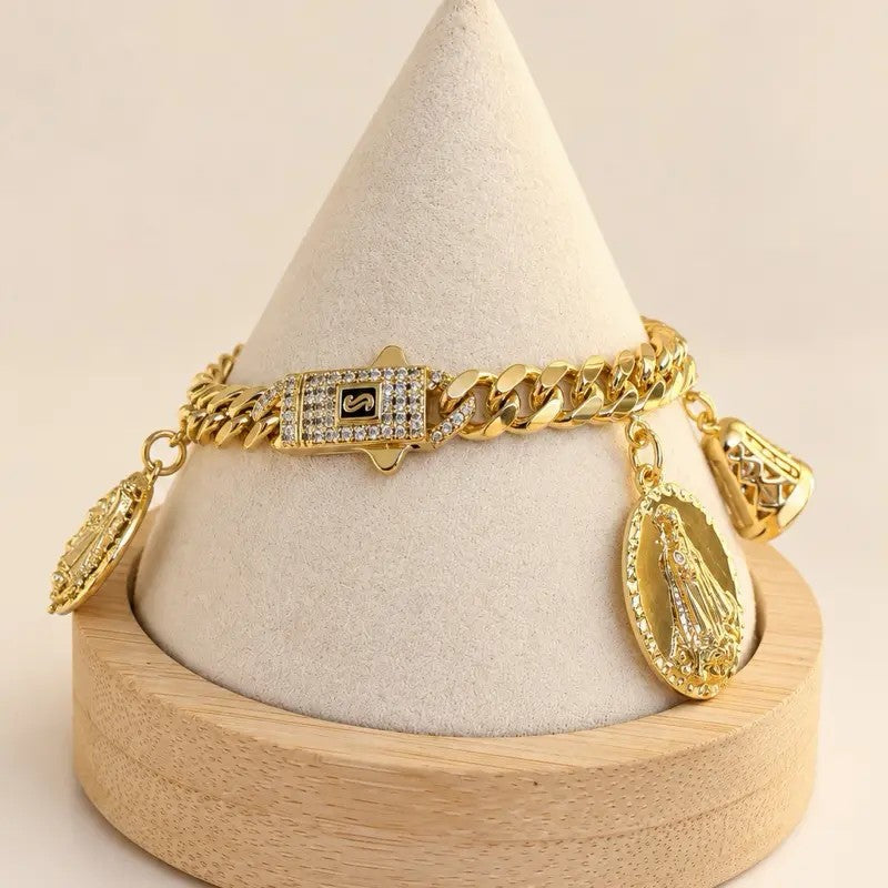 Faith Charm Link Bracelet