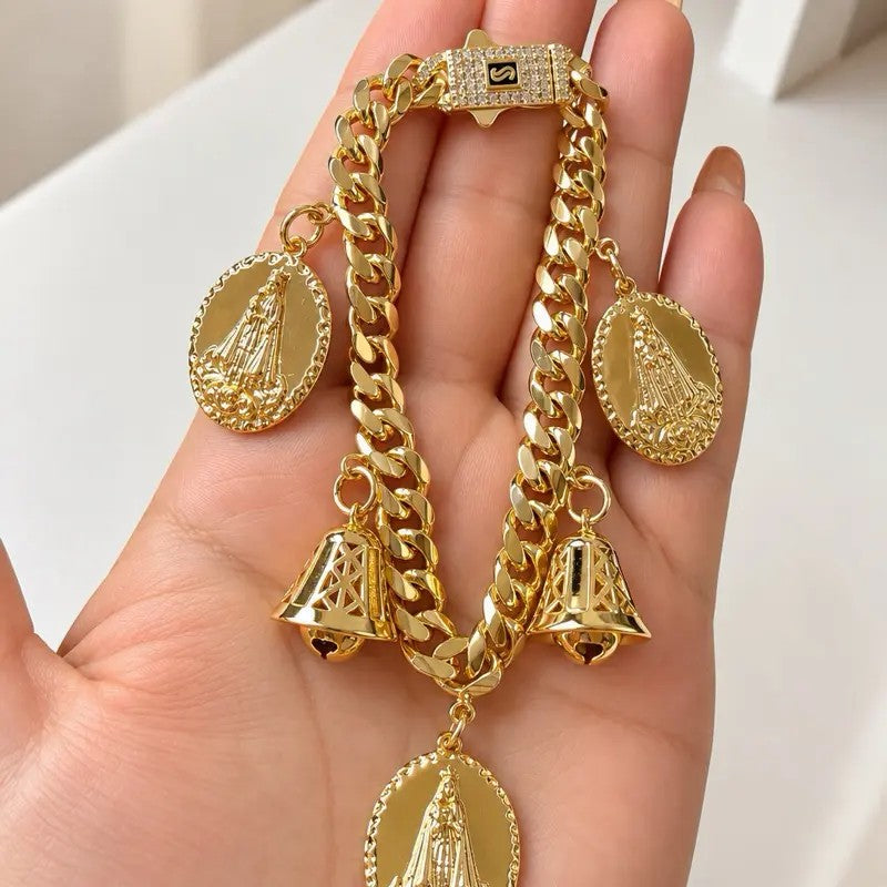 Faith Charm Link Bracelet