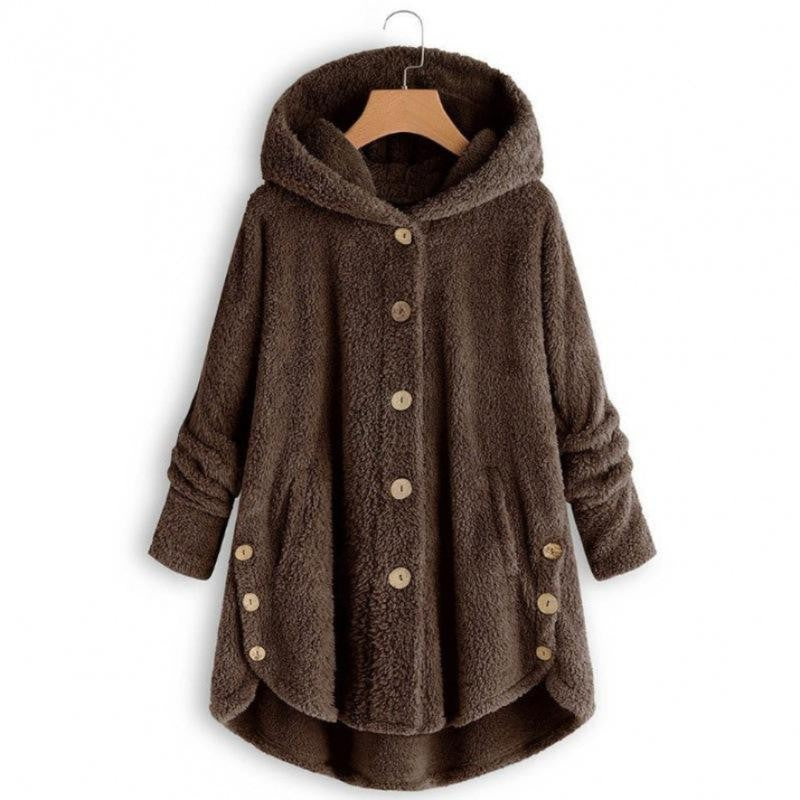 Faux Fur Hooded Cardigan