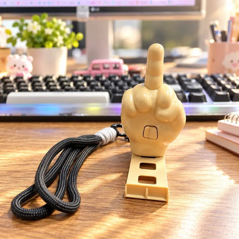 Playful Hand Gesture Keychain