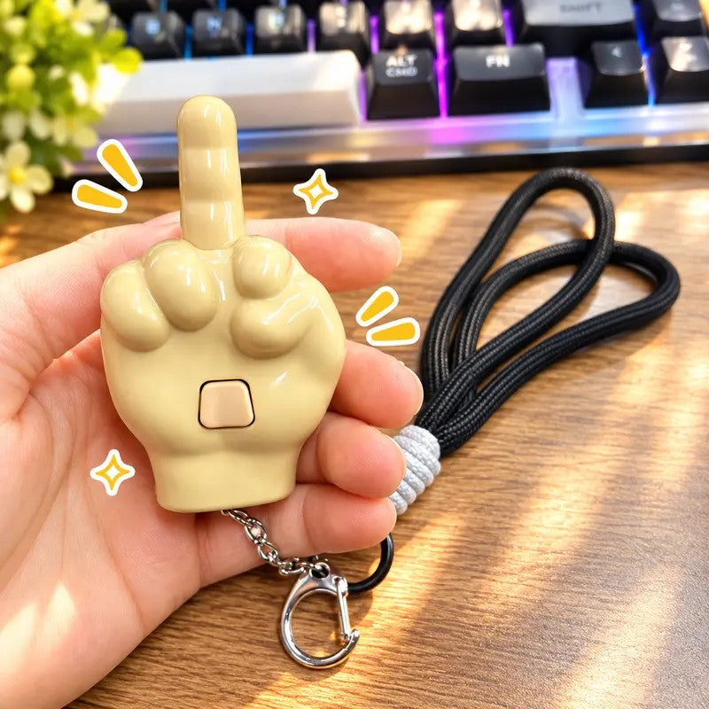Playful Hand Gesture Keychain