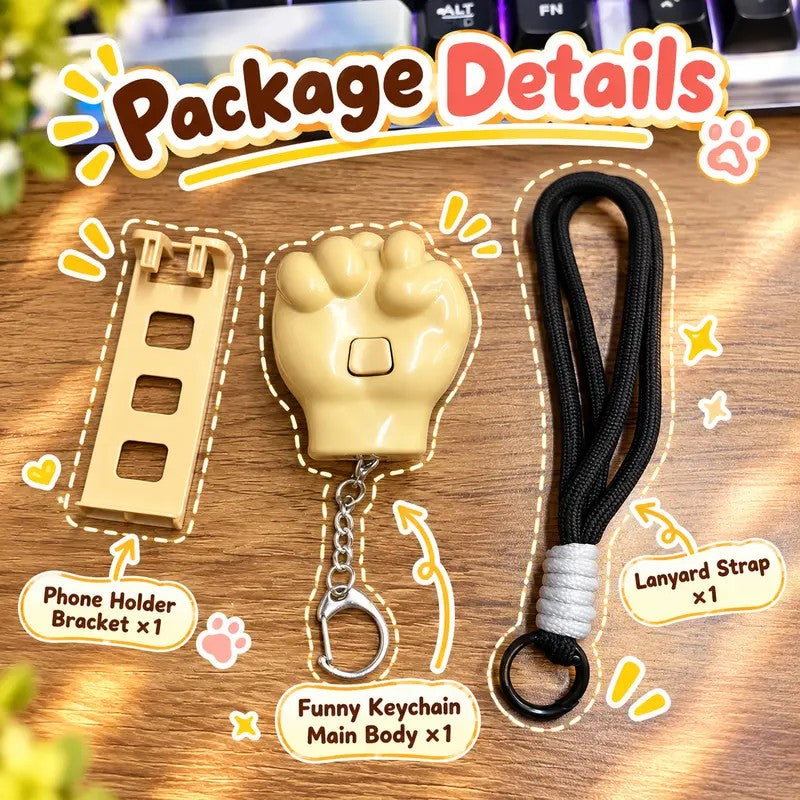 Playful Hand Gesture Keychain