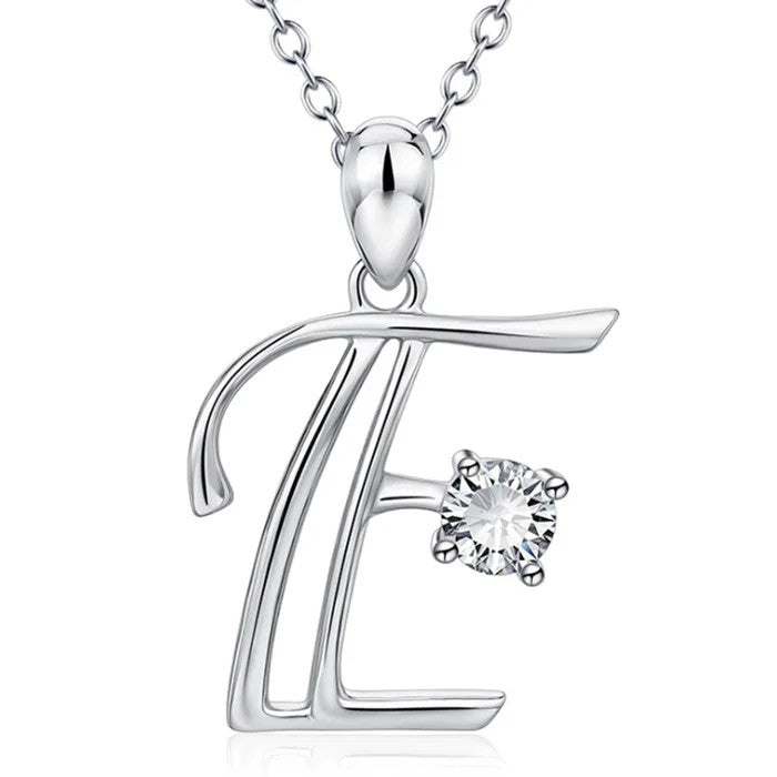 Crystal Initial Letter Necklace