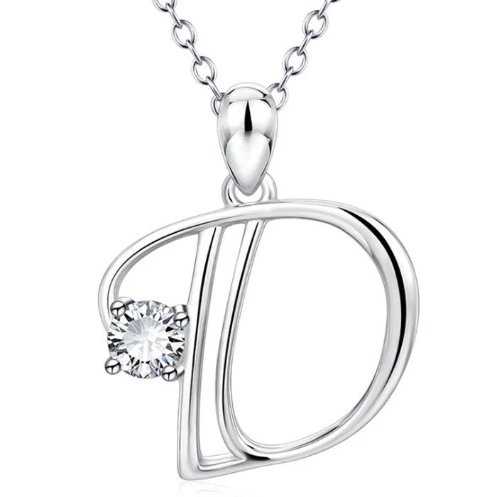 Crystal Initial Letter Necklace