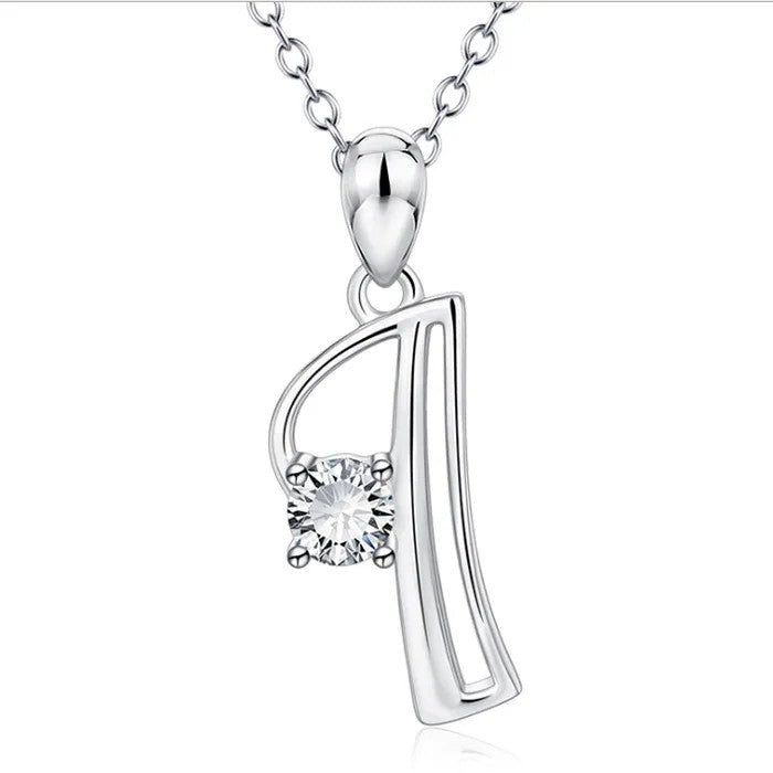 Crystal Initial Letter Necklace