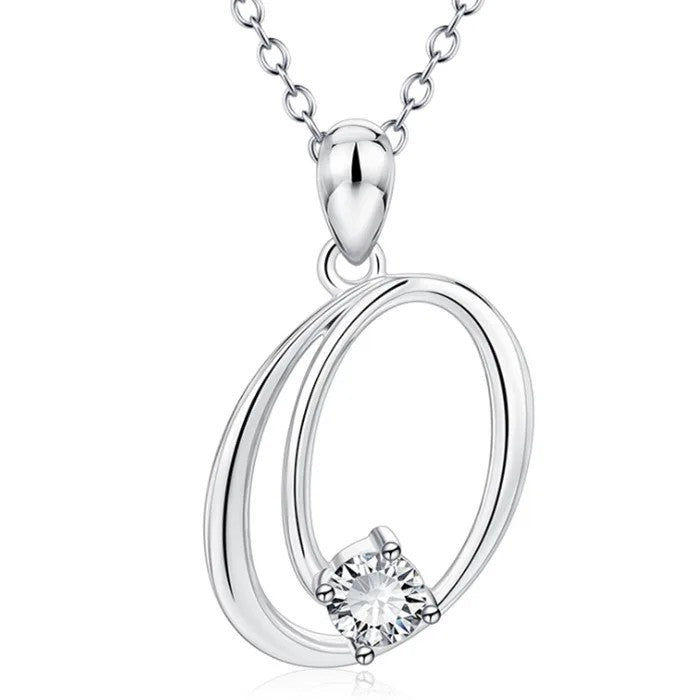 Crystal Initial Letter Necklace