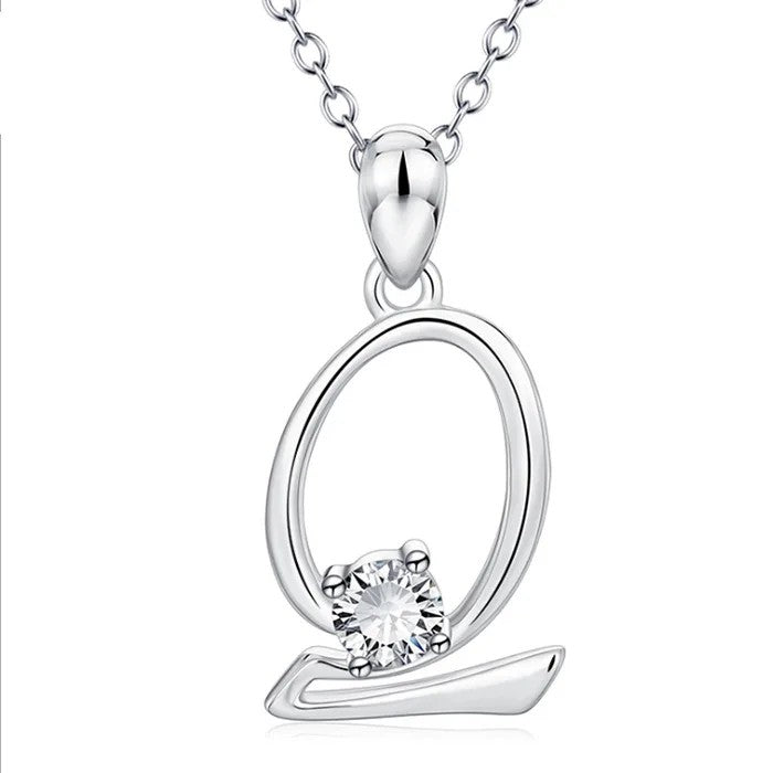 Crystal Initial Letter Necklace