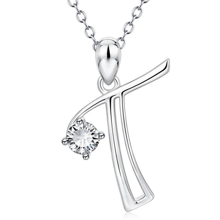 Crystal Initial Letter Necklace