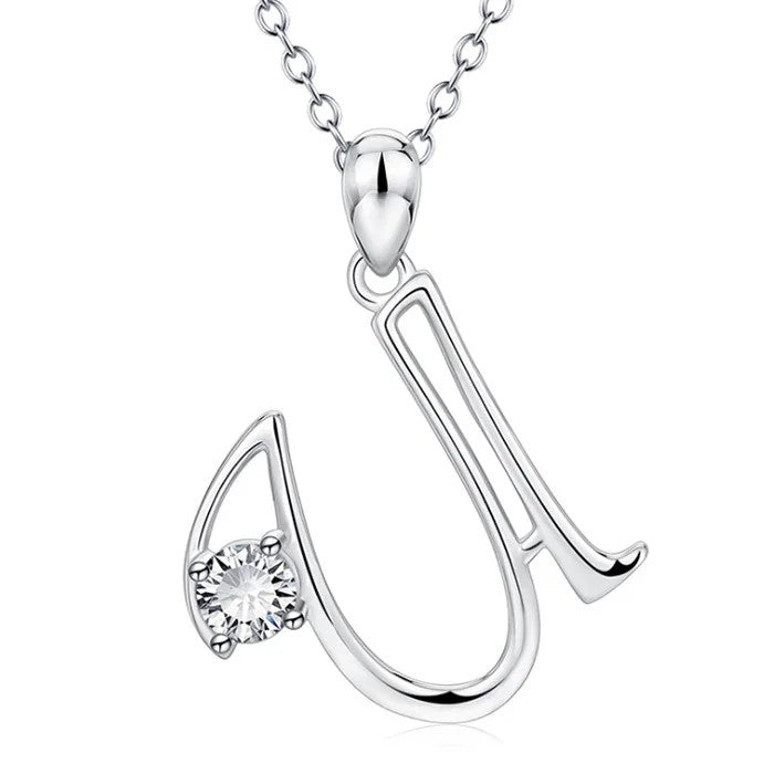 Crystal Initial Letter Necklace