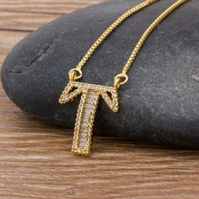 Crystal Letter R Necklace