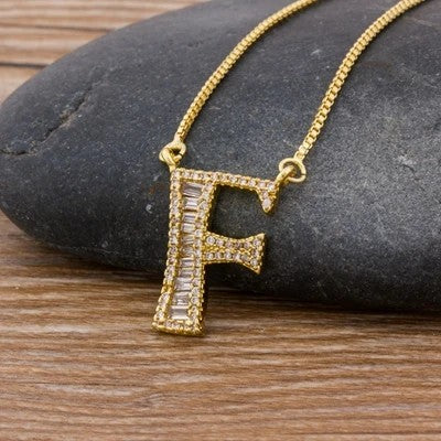 Crystal Letter R Necklace