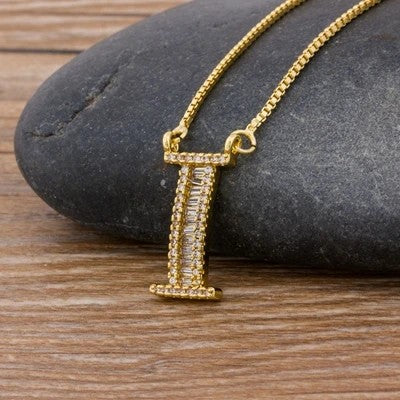 Crystal Letter R Necklace