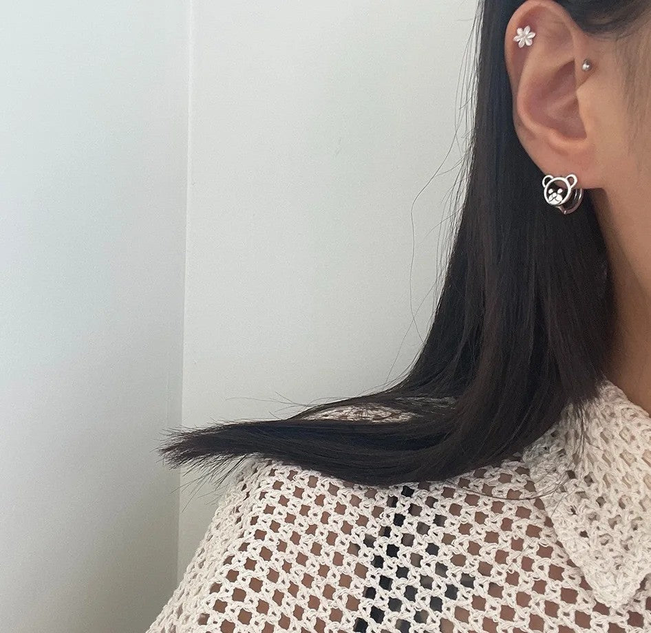 Bear Face Stud Earrings