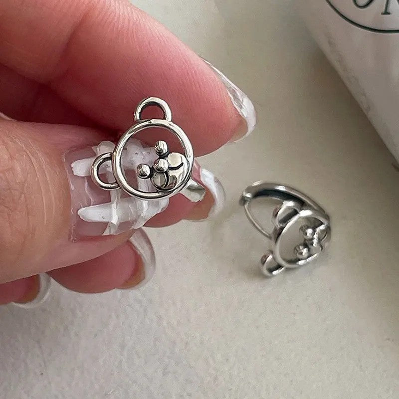 Bear Face Stud Earrings