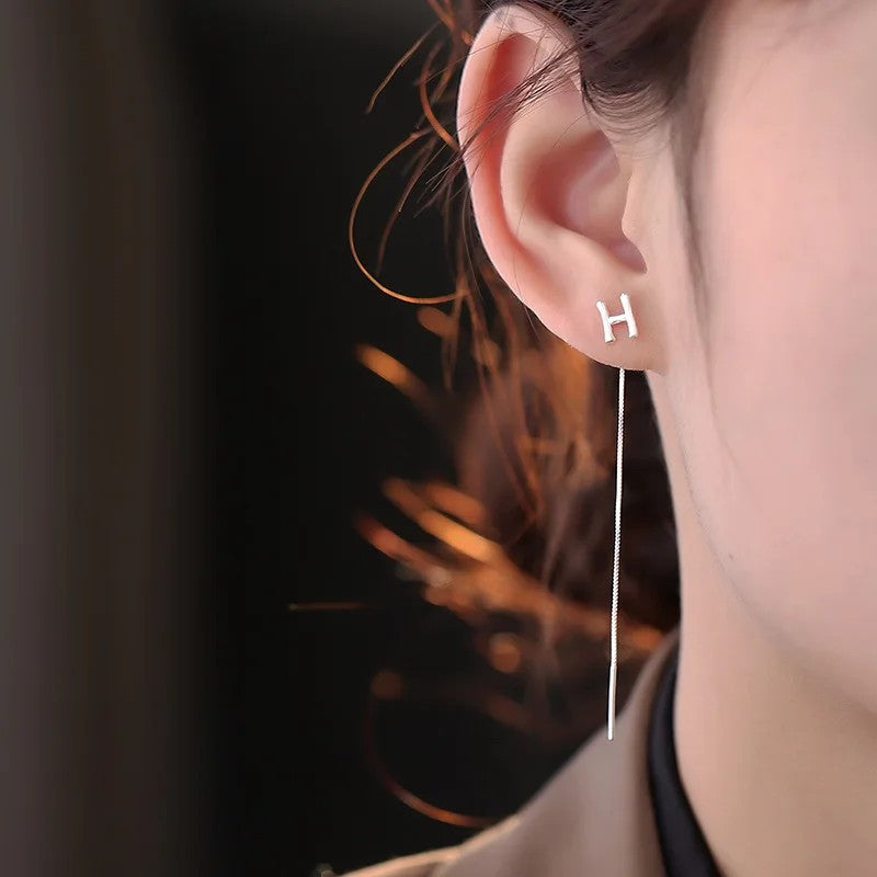 Initial Letter Drop Earring