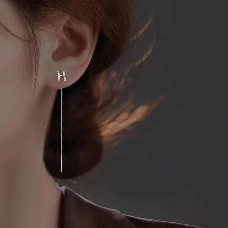 Initial Letter Drop Earring