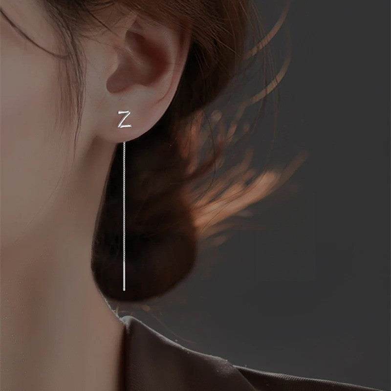 Initial Letter Drop Earring