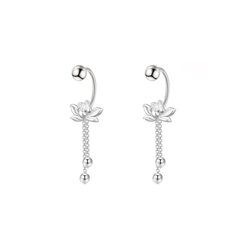 Lotus Tassel Earrings