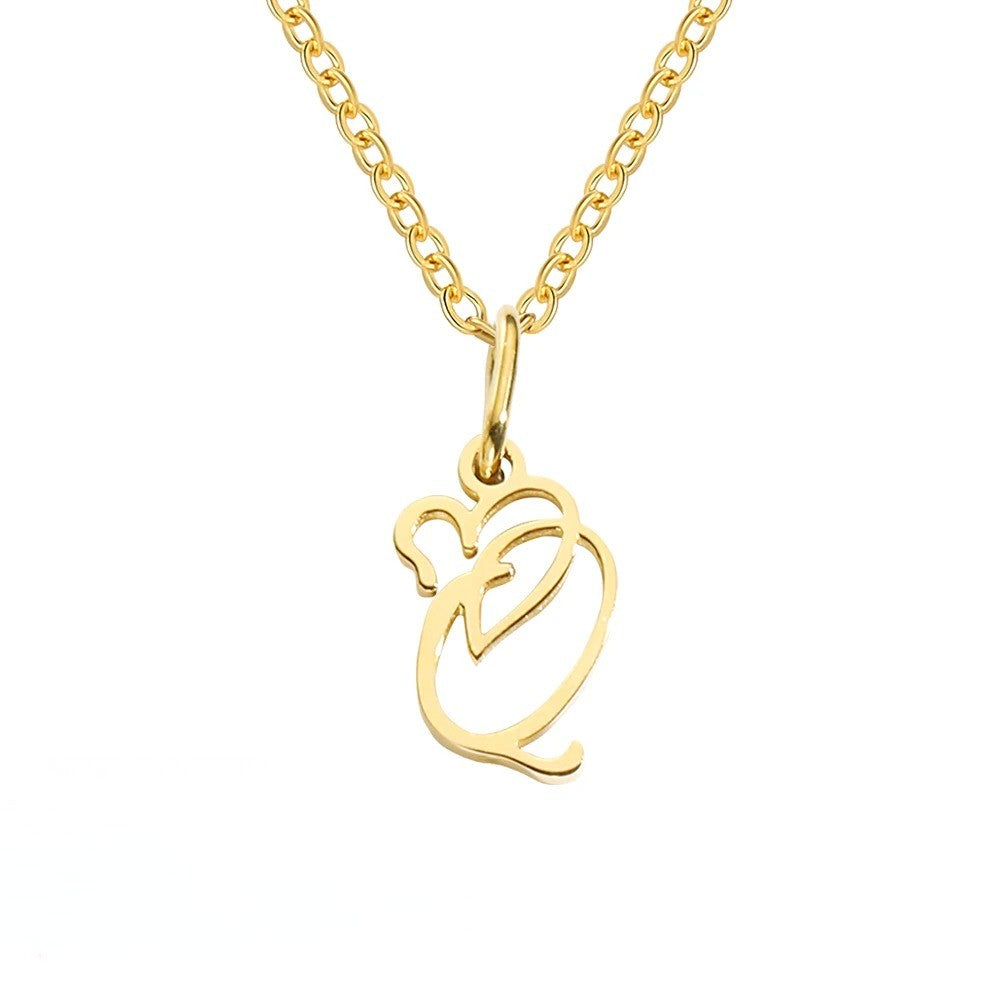 Script Initial Necklace