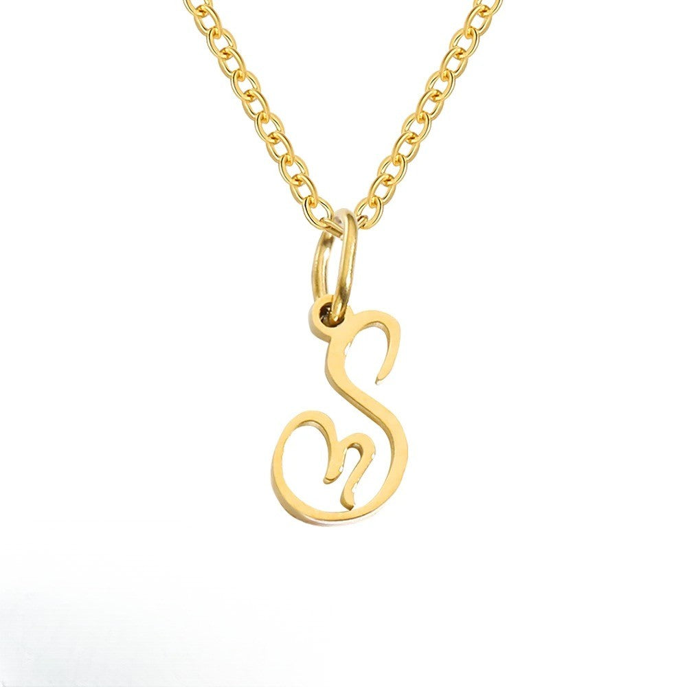 Script Initial Necklace