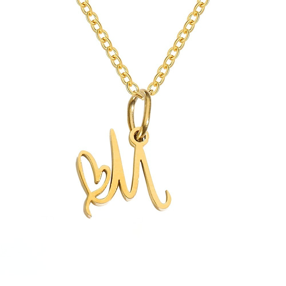 Script Initial Necklace