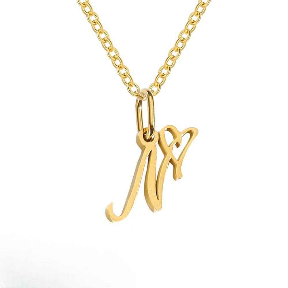 Script Initial Necklace
