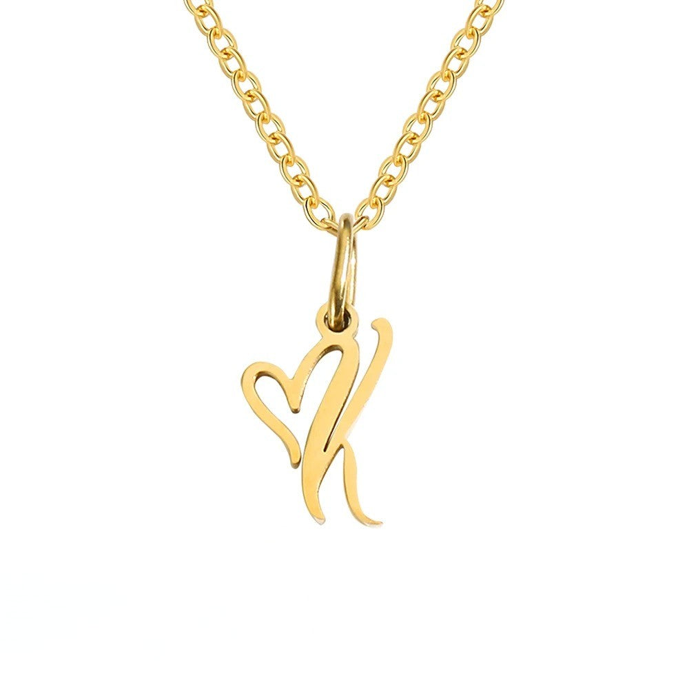 Script Initial Necklace